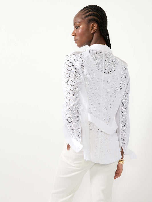 White broderie anglaise safari jacket