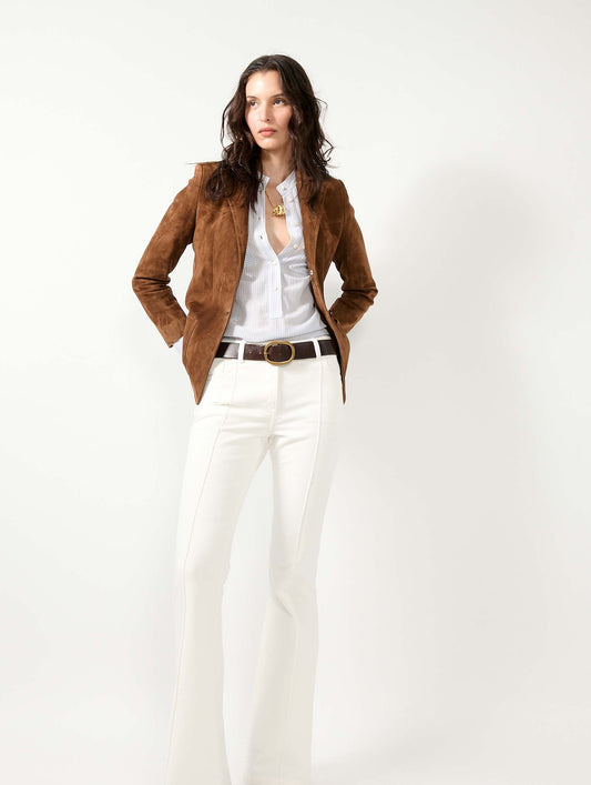 Brown suede lambskin jacket