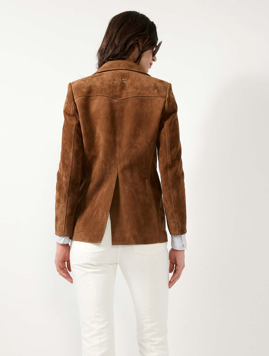 Brown suede lambskin jacket