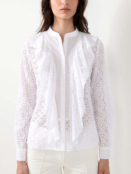 White broderie anglaise shirt