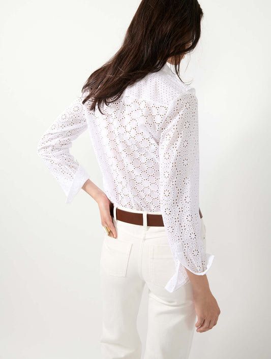 White broderie anglaise shirt