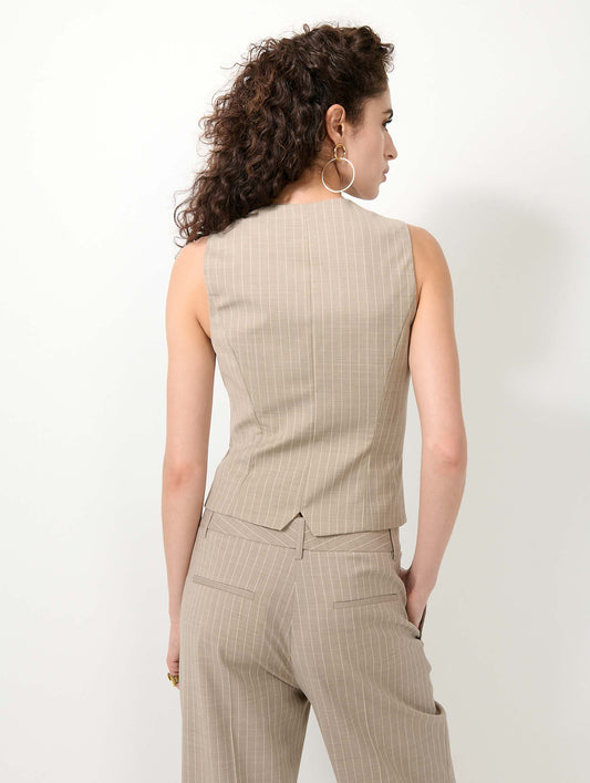 Sand tennis pinstripe waistcoat