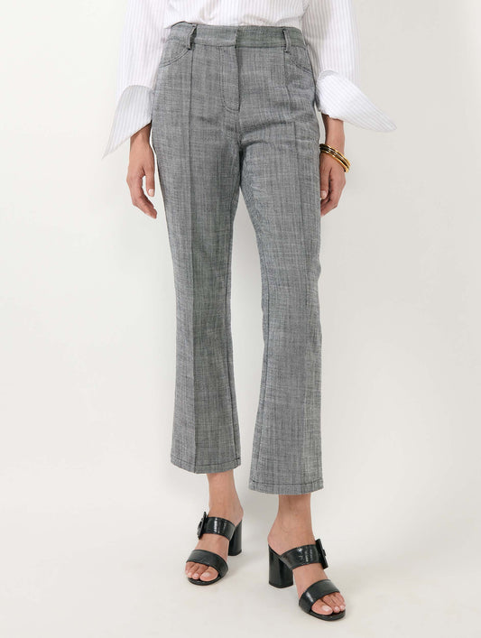 Grey cotton twill 7/8 trousers