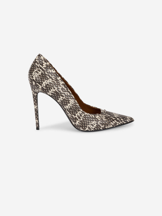 Natural reptile-look pumps