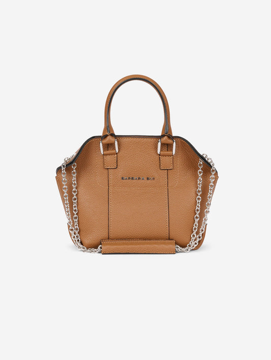 "Little Chamallow" bag in caramel leather