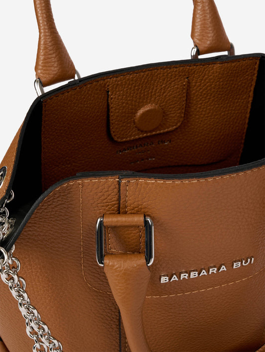 "Little Chamallow" bag in caramel leather