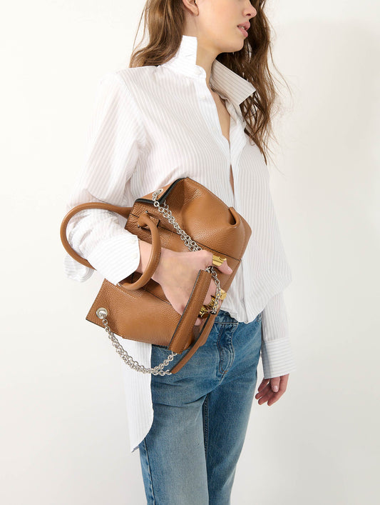 "Little Chamallow" bag in caramel leather