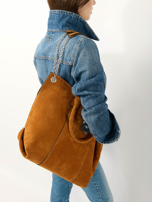 "Chamallow" in camel suede