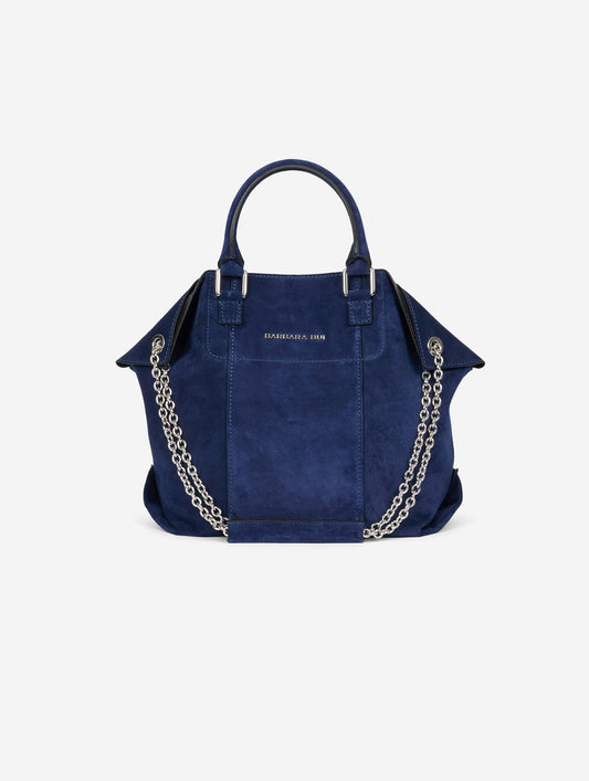 "Chamallow" bag in blue suede