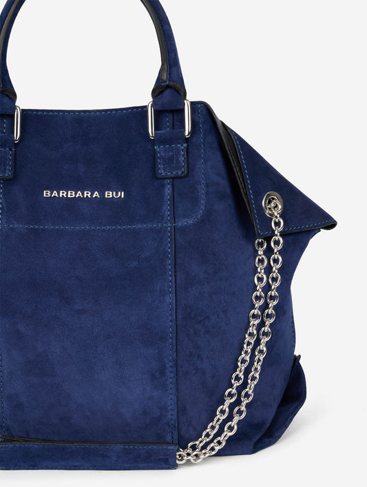 "Chamallow" bag in blue suede