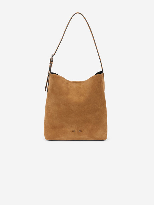 "B. Fore" bag in hazelnut suede