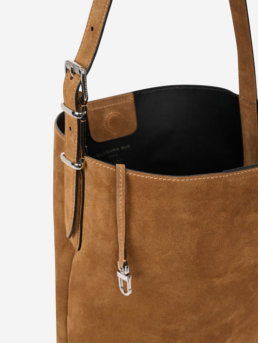 "B. Fore" bag in hazelnut suede
