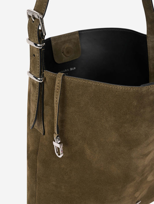 "B. Fore" bag in khaki suede