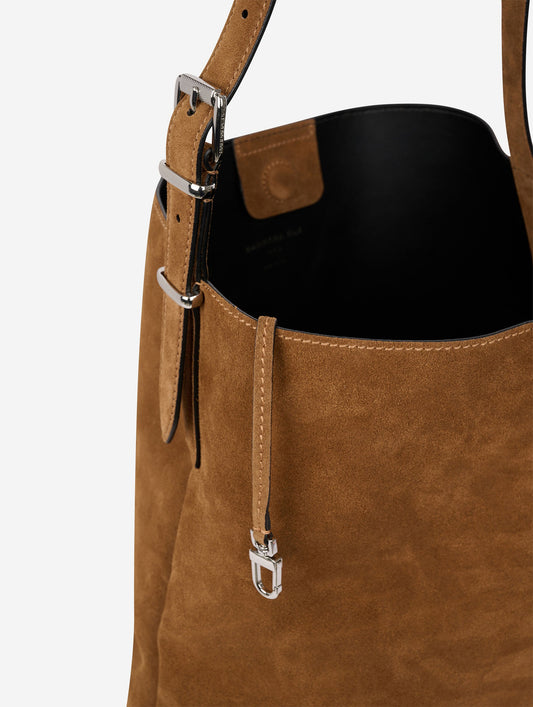 "Big B. Fore" bag in hazelnut suede