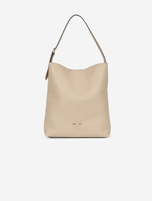 "Big B. Fore" bag in ivory leather