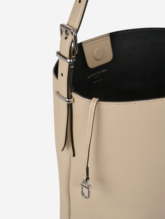 "Big B. Fore" bag in ivory leather