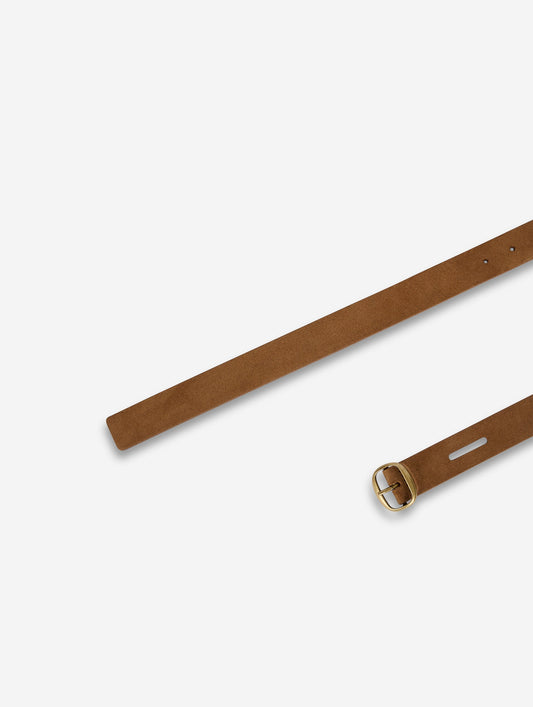 Hazelnut brown suede belt