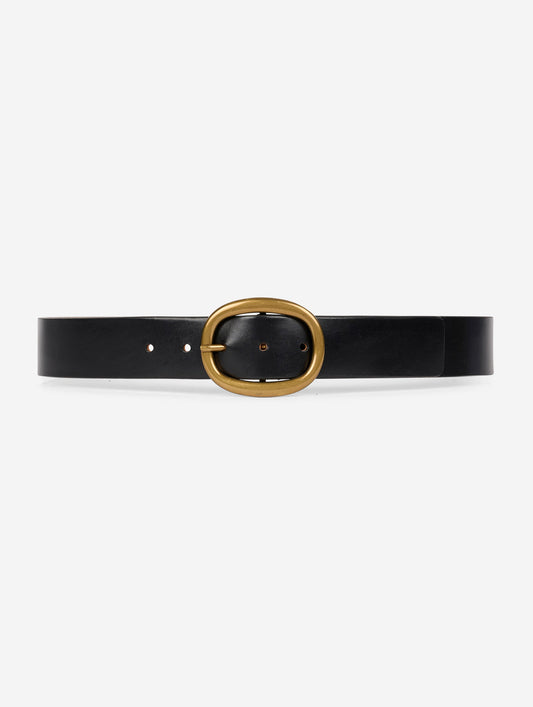 Black leather belt