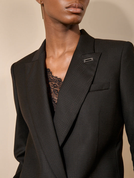 Macassar Prince of Wales jacquard straight jacket