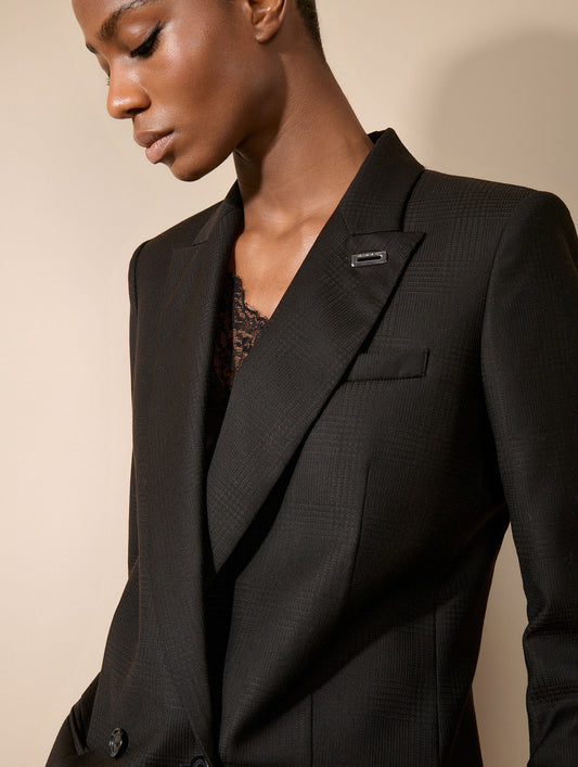 Macassar Prince of Wales jacquard straight jacket