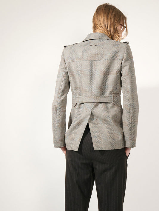Hazelnut Prince of Wales safari jacket