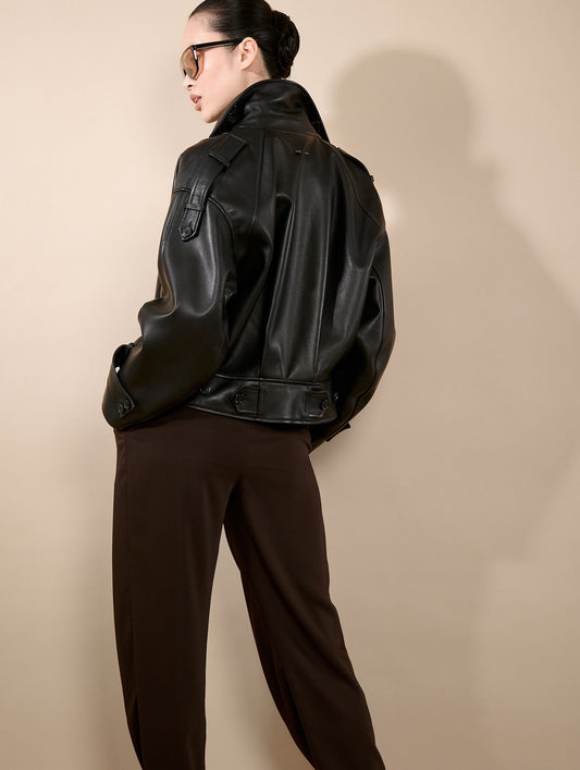 Black lambskin jacket