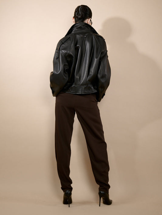 Black lambskin jacket