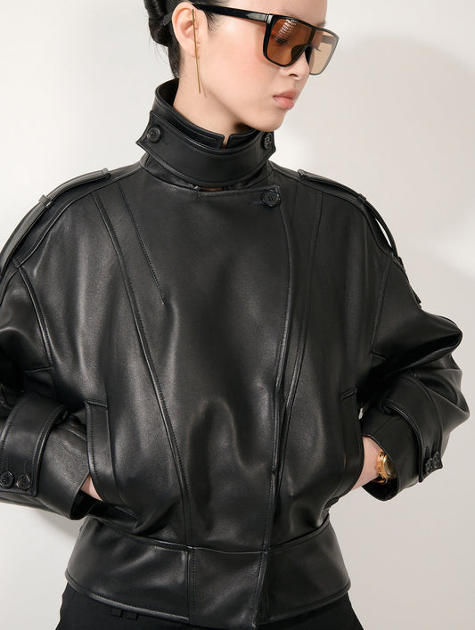 Black lambskin jacket