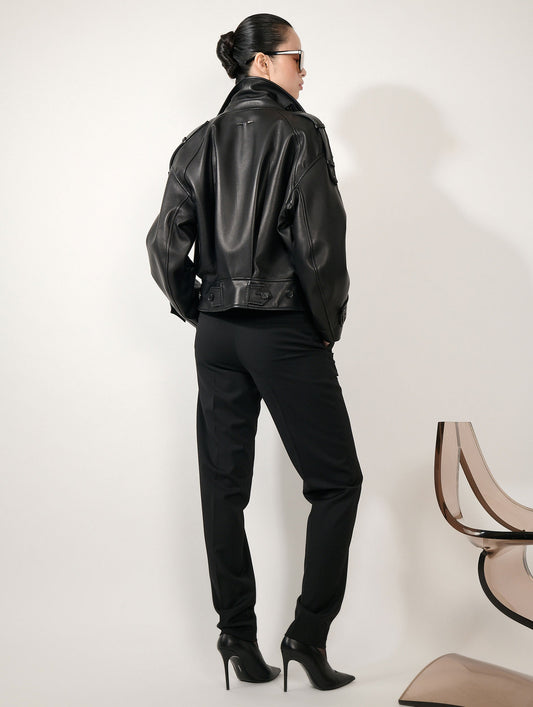 Black lambskin jacket