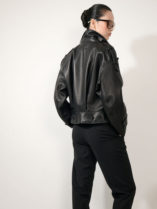 Black lambskin jacket
