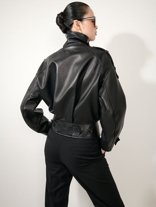 Black lambskin jacket