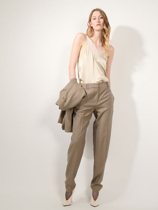 Champagne silk ottoman camisole