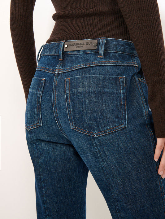 Medium blue denim bootcut jeans