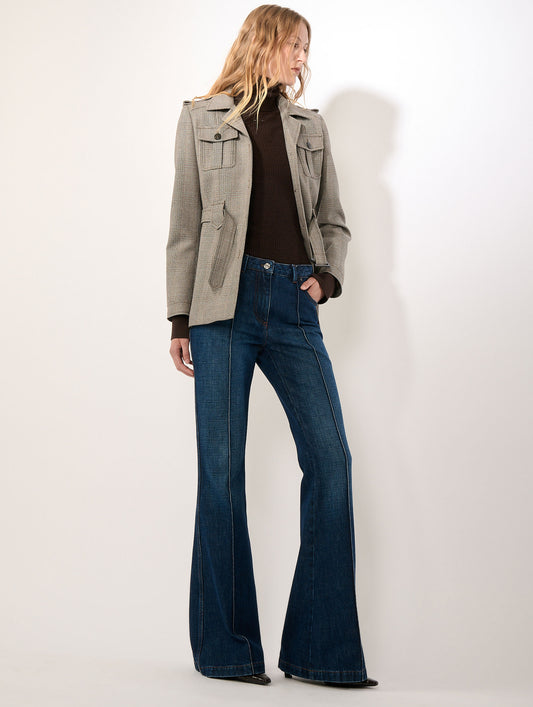 Medium blue denim bootcut jeans