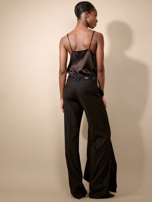 Macassar Prince of Wales wide-leg trousers