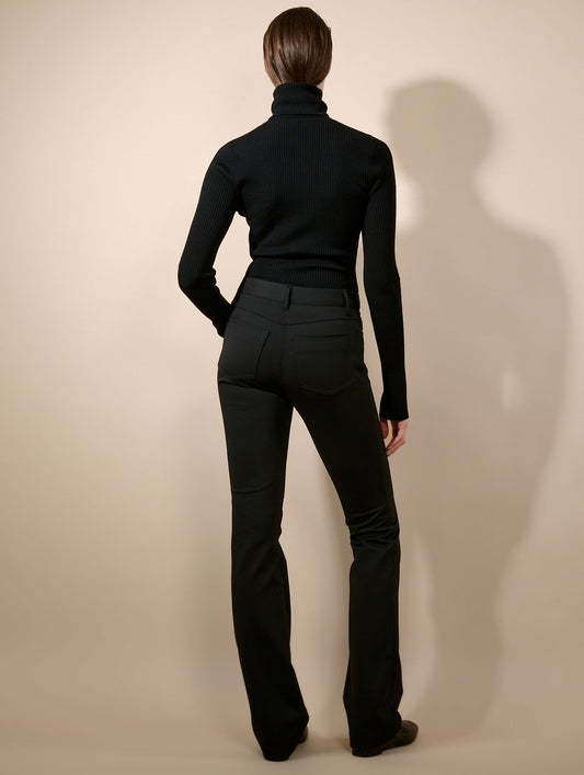 Black Milano jersey five-pocket trousers