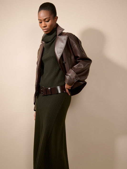 Lichen wool and cashmere sleeveless sweater