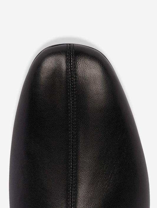 Black nappa leather boots