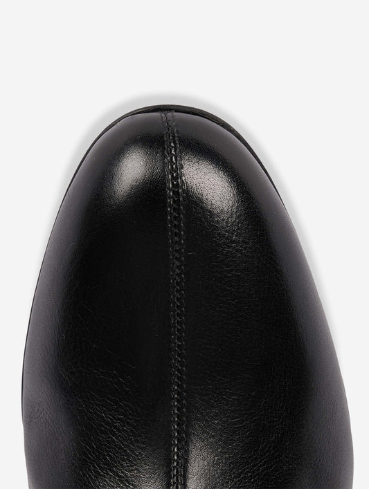 Black leather boots
