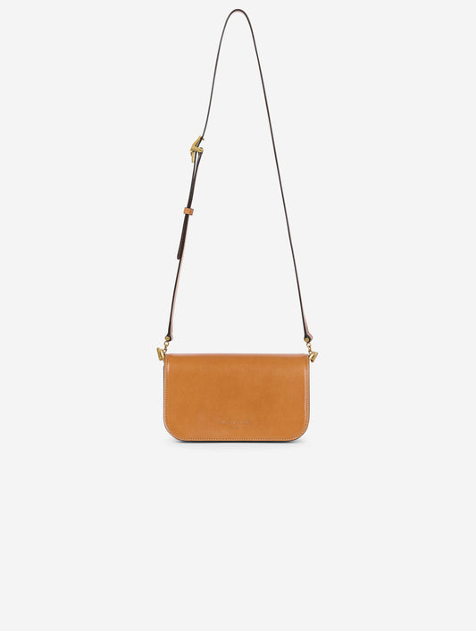 Small "Like Me" bag in honey leather