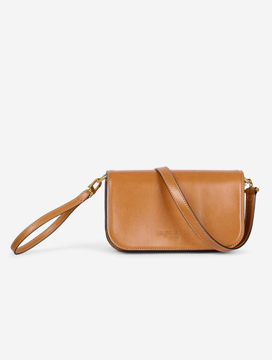 Small "Like Me" bag in honey leather