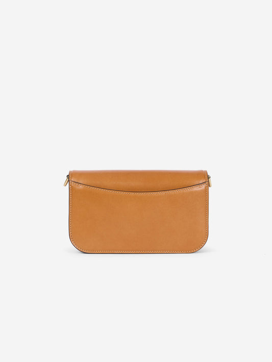 Small "Like Me" bag in honey leather