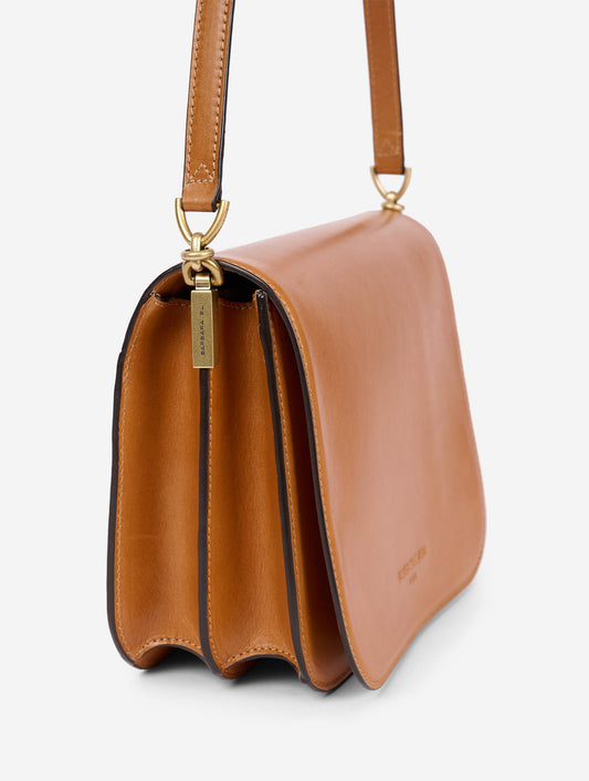"Touch Me" bag in honey leather