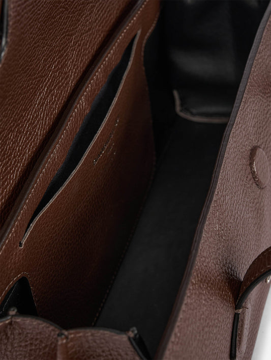 "One B." bag in brown leather