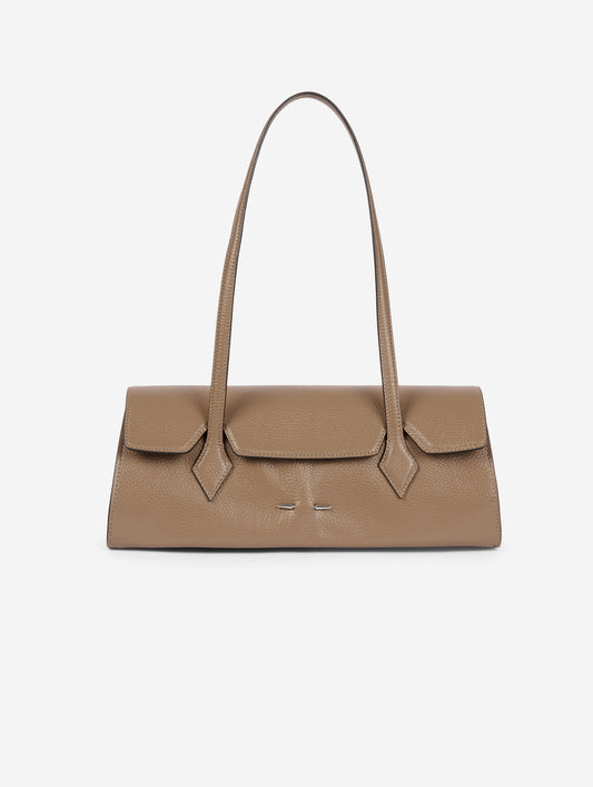 "One B." bag in taupe leather