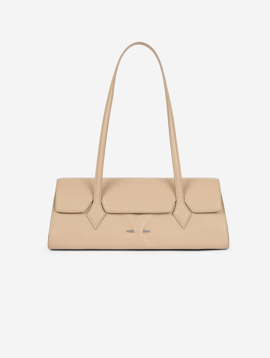 "One B." bag in beige leather