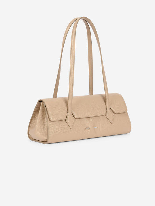 "One B." bag in beige leather