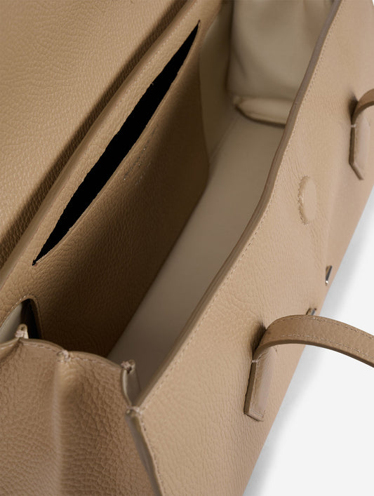 "One B." bag in beige leather