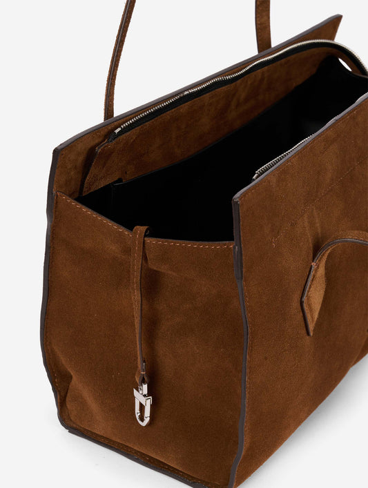 "To B." bag in brown suede