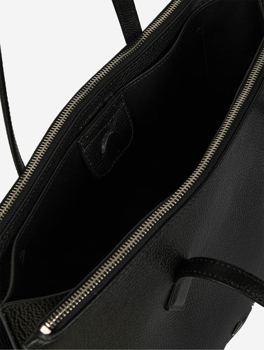 "B. Three" bag in black leather